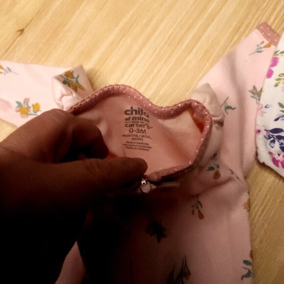 Unbranded Infant Girls 2 Piece Floral Footie Pajamas Bundle 0-3 Months - Picture 6 of 7